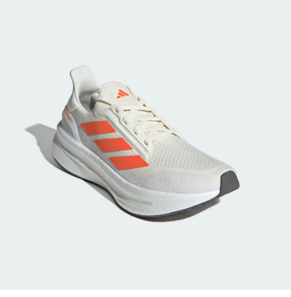 Men's Adidas UltraBoost 5X Running Shoes White / Orange Sz 9.5 JH9038